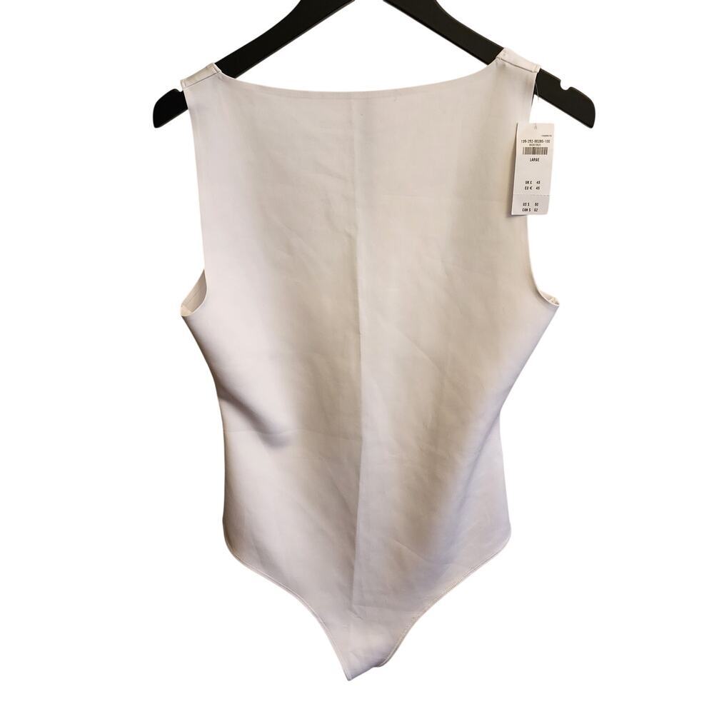 Abercrombie & Fitch White Sculpt Matte Bodysuit Women's Large NWT Seamless